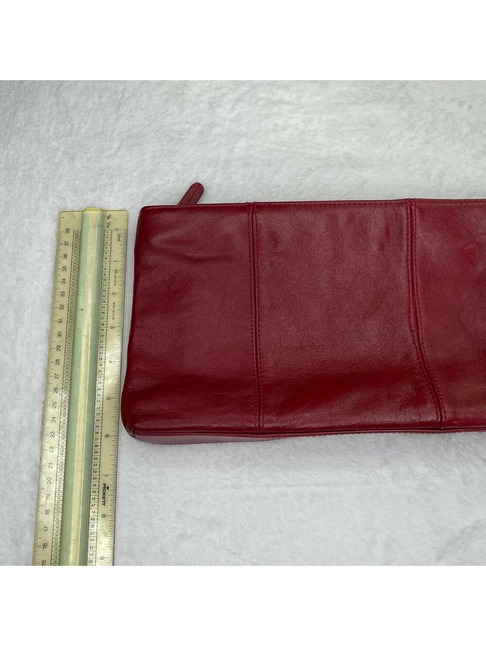 Vintage Kaela Purse Handbag Pocketbook Satchel Red Burgundy - Picture 3 of 9